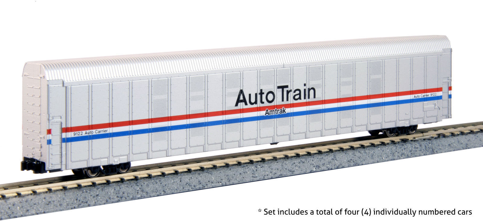 Kato N Scale Amtrak Auto Rack Phase III 4 Car Set # 2 In Box